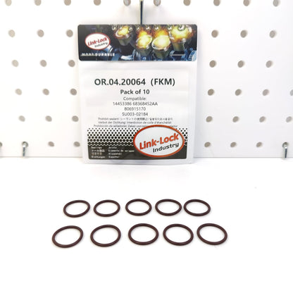 LINK-LOCK 10PCS OR.04.20064 FKM Viton Sealing O-Ring Kit of Engine Valve Cover 14453386 68368452AA 806915170 SU003-02184 for ALFA for ROMEO for JEEP for SUBARU for TOYOTA