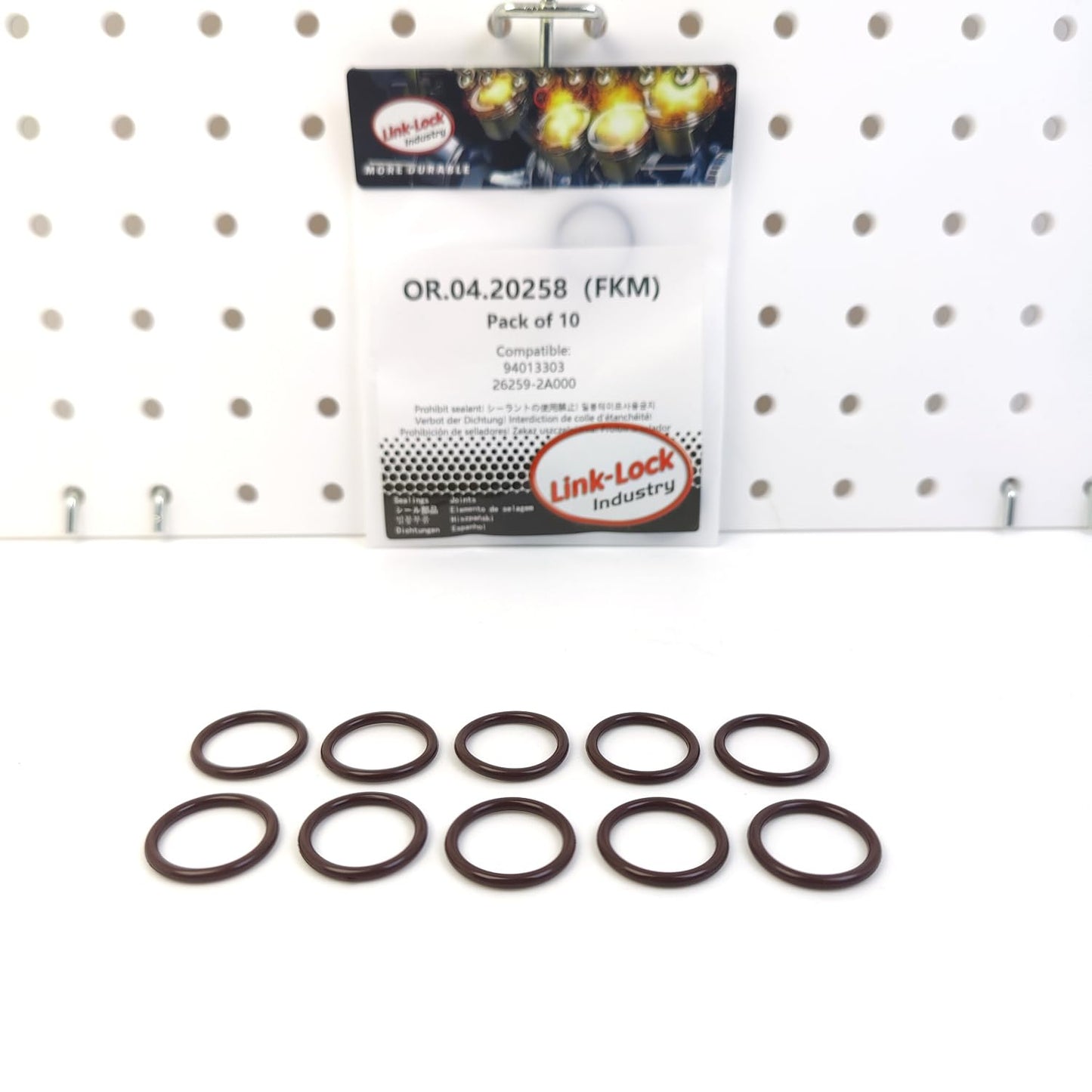 LINK-LOCK 10PCS OR.04.20258 FKM Viton Sealing O-Ring Kit of Injector 94013303 26259-2A000 for CHEVROLET for KIA