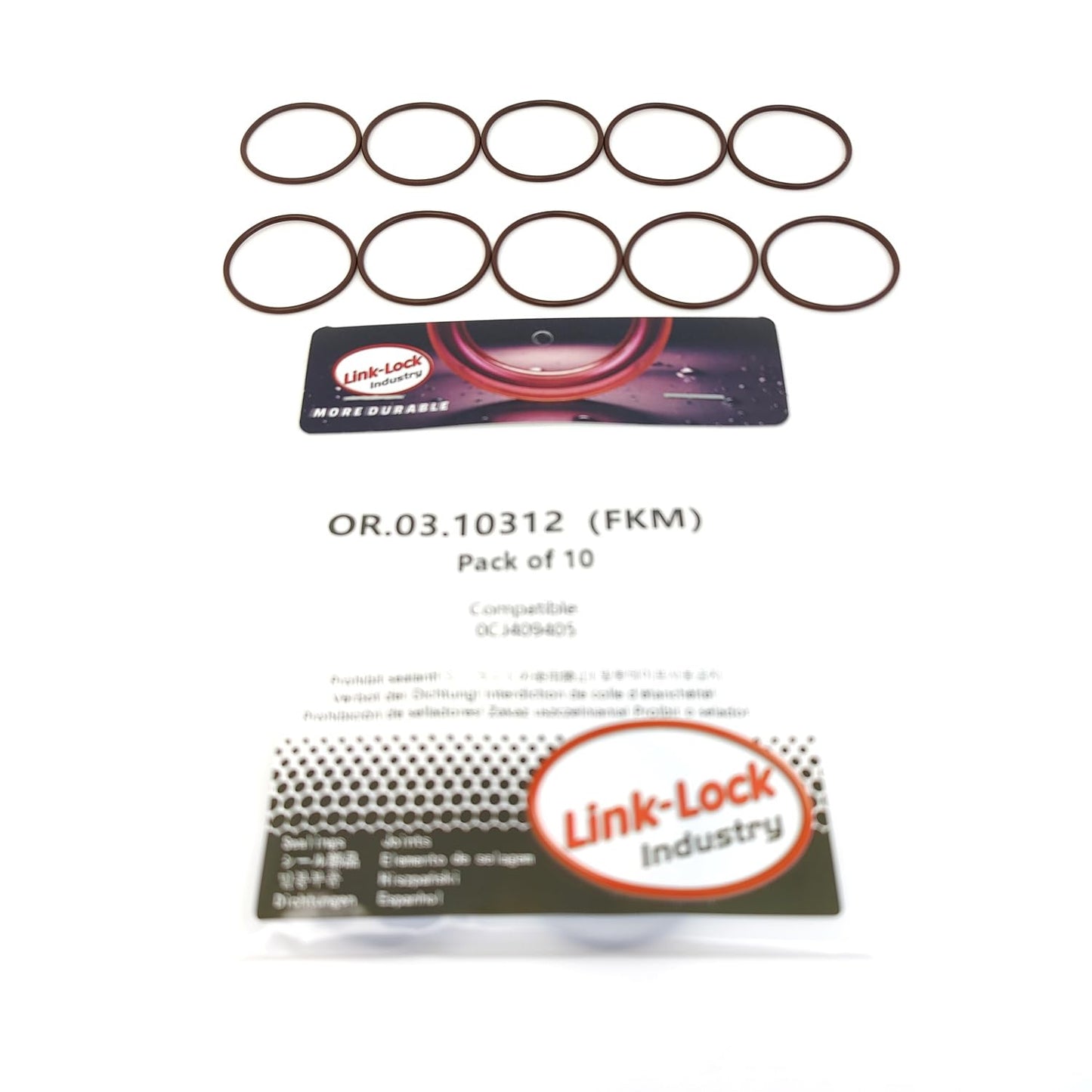 LINK-LOCK 10PCS OR.03.10312 FKM Viton Sealing O-Ring Kit of Transmission Output Shaft 0CJ409405 For AUDI-DESA DETA DFVA