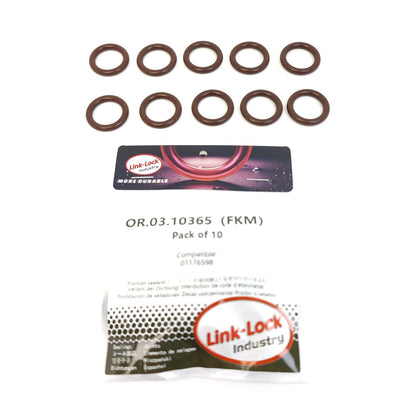 LINK-LOCK 10PCS OR.03.10365 FKM Viton Sealing O-Ring Kit of Tappet 01176598 For DEUTZ-F12L F4L F8L BF10L BF12L