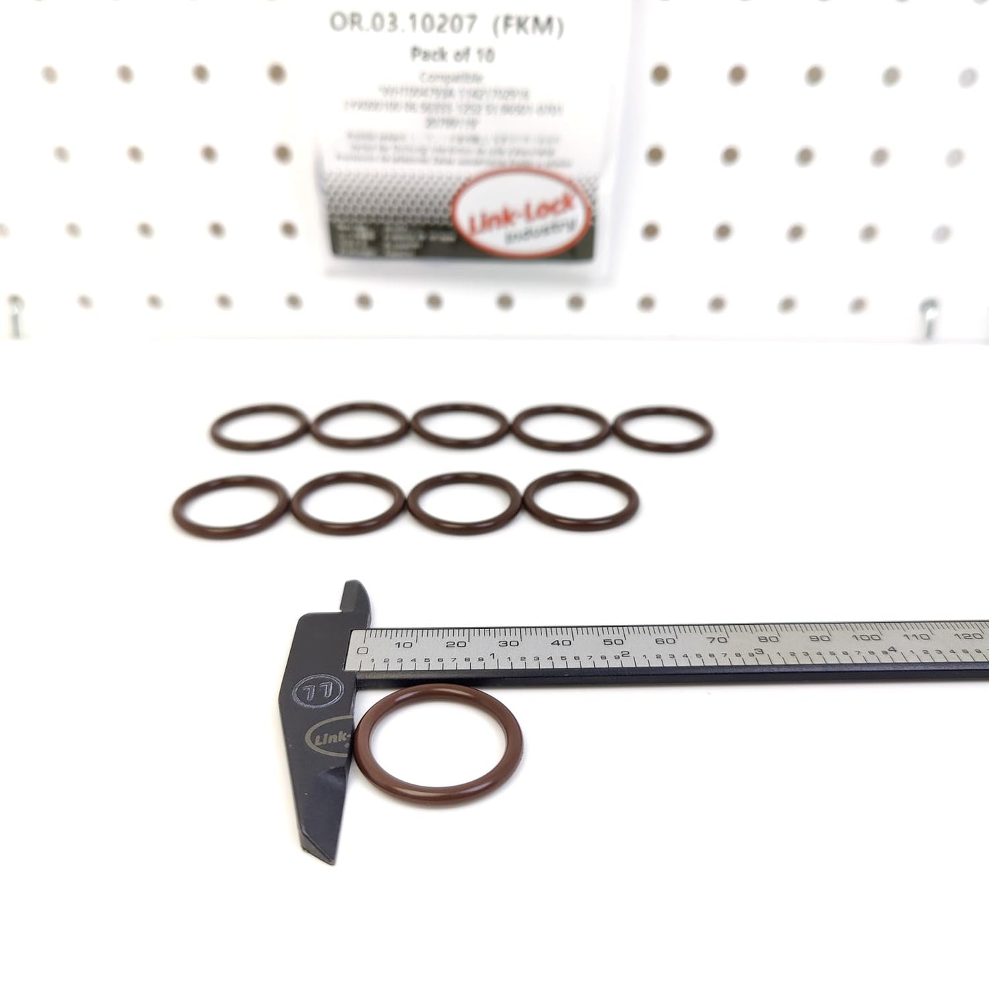 LINK-LOCK 10個 OR.03.10207 FKMバイトン製シーリングOリングキット コモンレール燃料インジェクター用 WHT004793A 11421702916 LYX000100 06.56333-1252 51.96501-0701 20799119 VOLVO用 BMW-S62 M62 M70 M60用 AUDI用