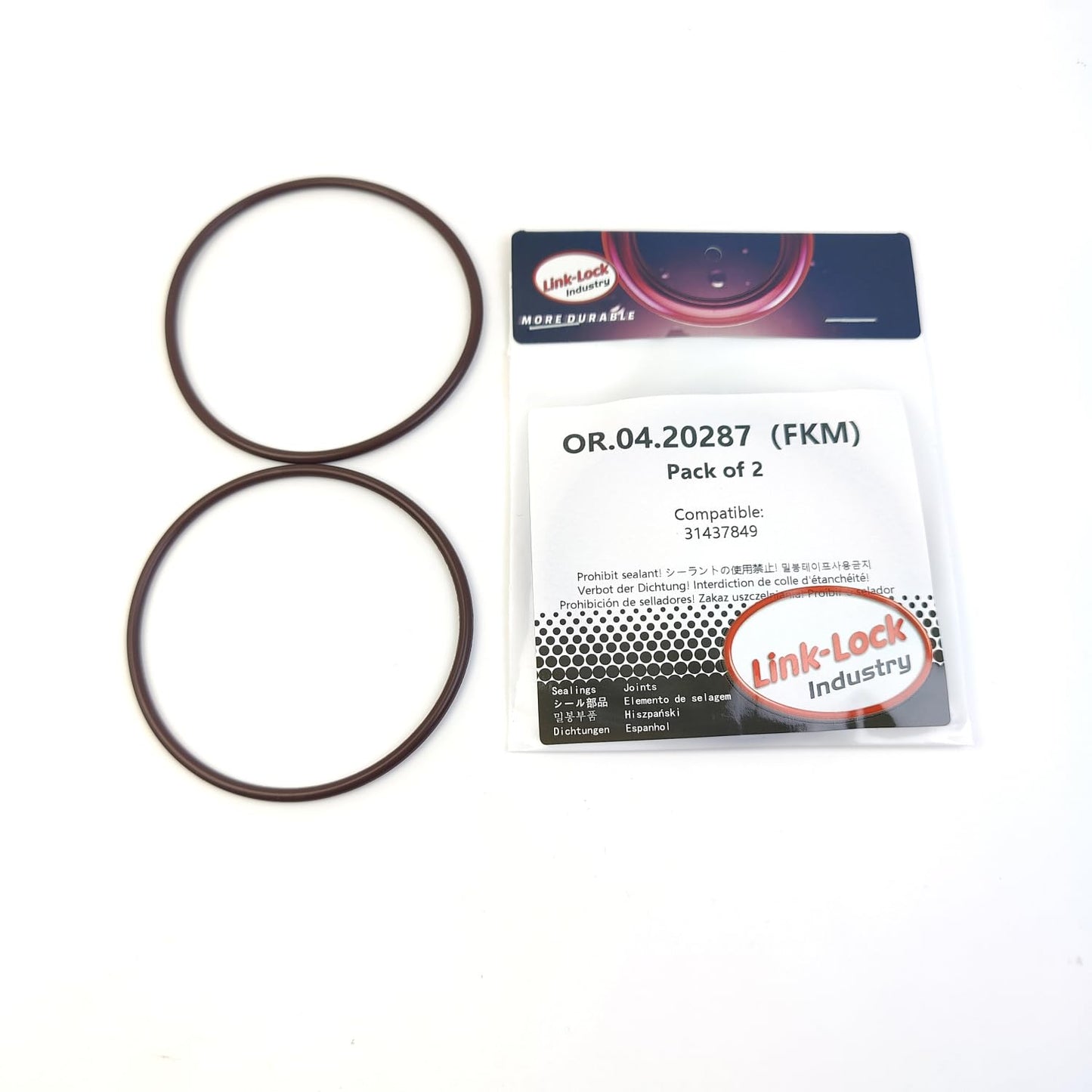 LINK-LOCK 2PCS OR.04.20287 FKM Viton Sealing O-Ring Kit of Air Filter Housing Intake Hose 31437849 for VOLVO