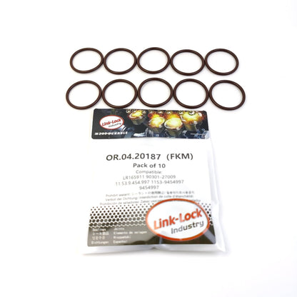 LINK-LOCK 10PCS OR.04.20187 FKM Viton Sealing O-Ring Kit of Thermostatic Hose LR165911 90301-27009 11.53.9.454.997 1153-9454997 9454997 for LAND for ROVER for LEXUS for MINI