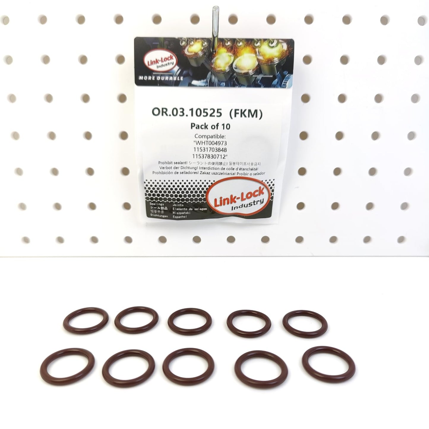 LINK-LOCK 10PCS OR.03.10525 FKM Viton Sealing O-Ring Kit of Cooling system conduit WHT004973 11531703848 11537830712 For AUDI For VW For BWM