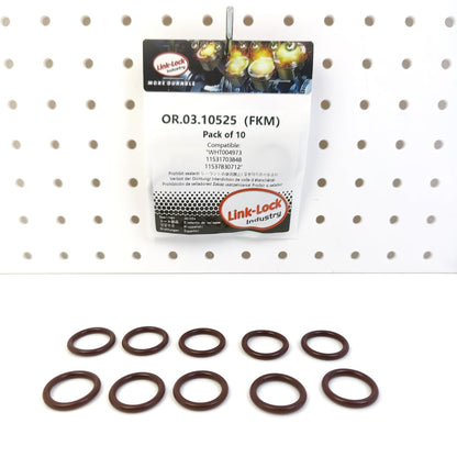 LINK-LOCK 10PCS OR.03.10525 FKM Viton Sealing O-Ring Kit of Cooling system conduit WHT004973 11531703848 11537830712 For AUDI For VW For BWM