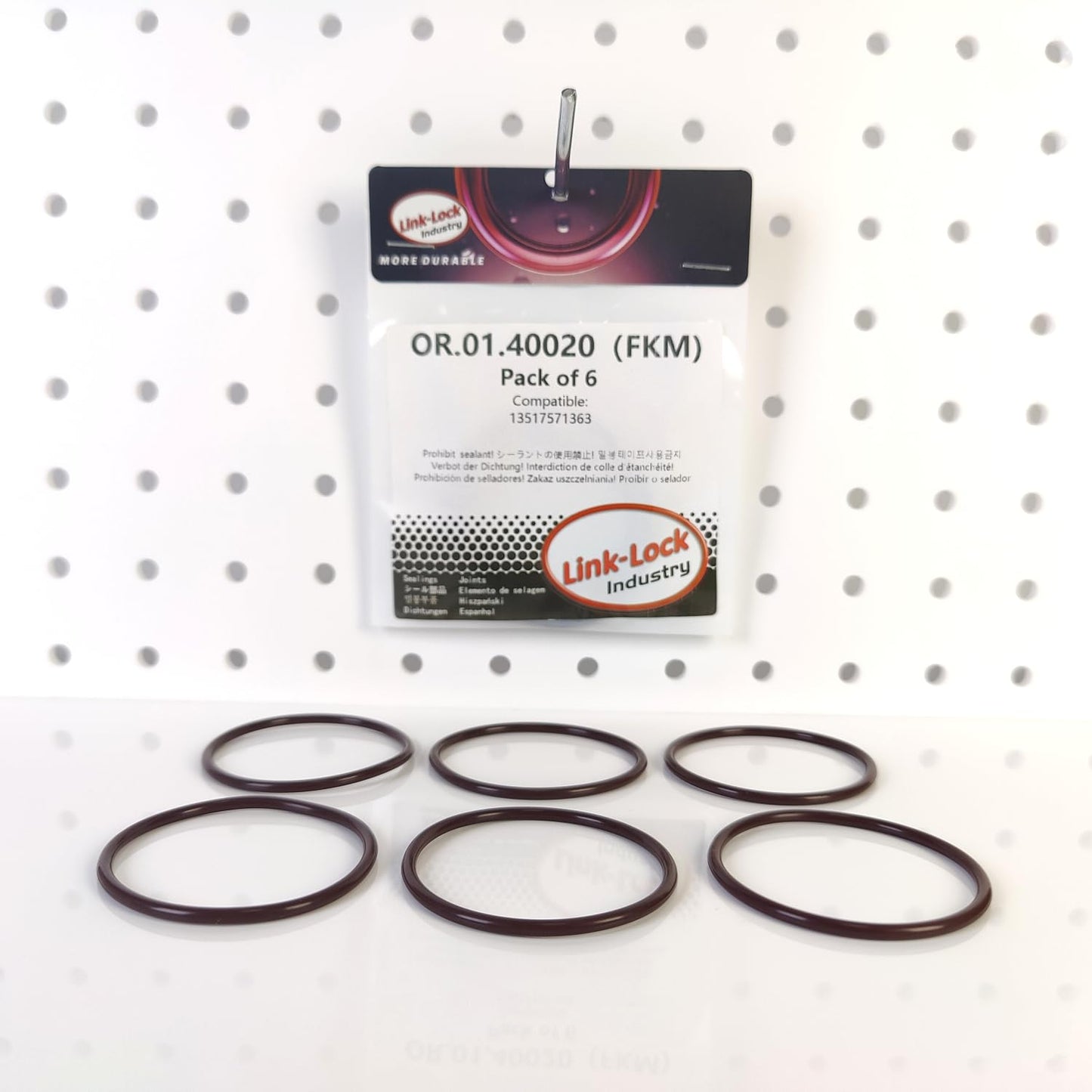 LINK-LOCK 6PCS FKM Viton OR.01.40020 Engine high-pressure fuel pump O-RING gasket 13517571363 for BMW N53 N54 N55