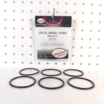 LINK-LOCK 6PCS FKM Viton OR.01.40020 Engine high-pressure fuel pump O-RING gasket 13517571363 for BMW N53 N54 N55