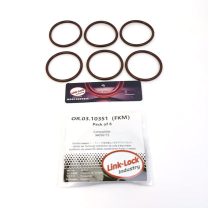 LINK-LOCK 6PCS OR.03.10351 FKMバイトン クランクケースカバーOリングキット 94056175 CHEVROLET-LB7用 GMC-LB7 LGH LML LBZ用