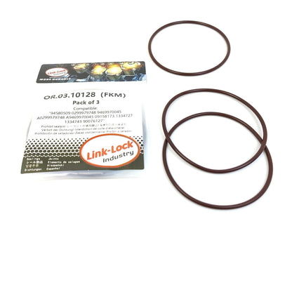 LINK-LOCK 3PCS OR.03.10128 FKM Viton Sealing O-Ring Kit Of Intake manifold cover A0299979748 A9469970045 09158173 94580509 For MERCEDES-BENZ-936 For CHEVROLET-A14N For OPEL-X14NZ X16SZR
