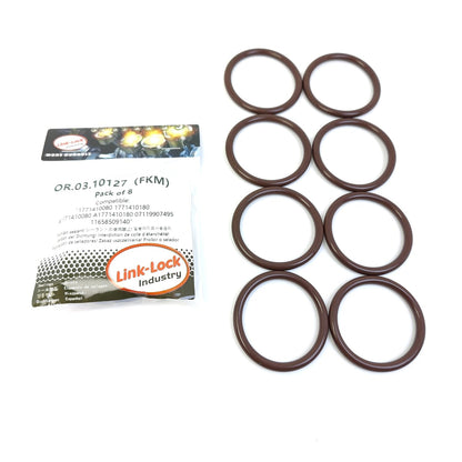 LINK-LOCK 8PCS OR.03.10127 FKM Viton Sealing O-Ring Kit Of Intake manifold A1771410080 A1771410180 07119907495 11658509140 For MERCEDES-BENZ-177.880 M177.980 M176.980 M178.980 For BMW-N57 B57