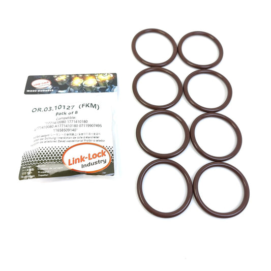 LINK-LOCK 8PCS OR.03.10127 FKM Viton Sealing O-Ring Kit Of Intake manifold A1771410080 A1771410180 07119907495 11658509140 For MERCEDES-BENZ-177.880 M177.980 M176.980 M178.980 For BMW-N57 B57