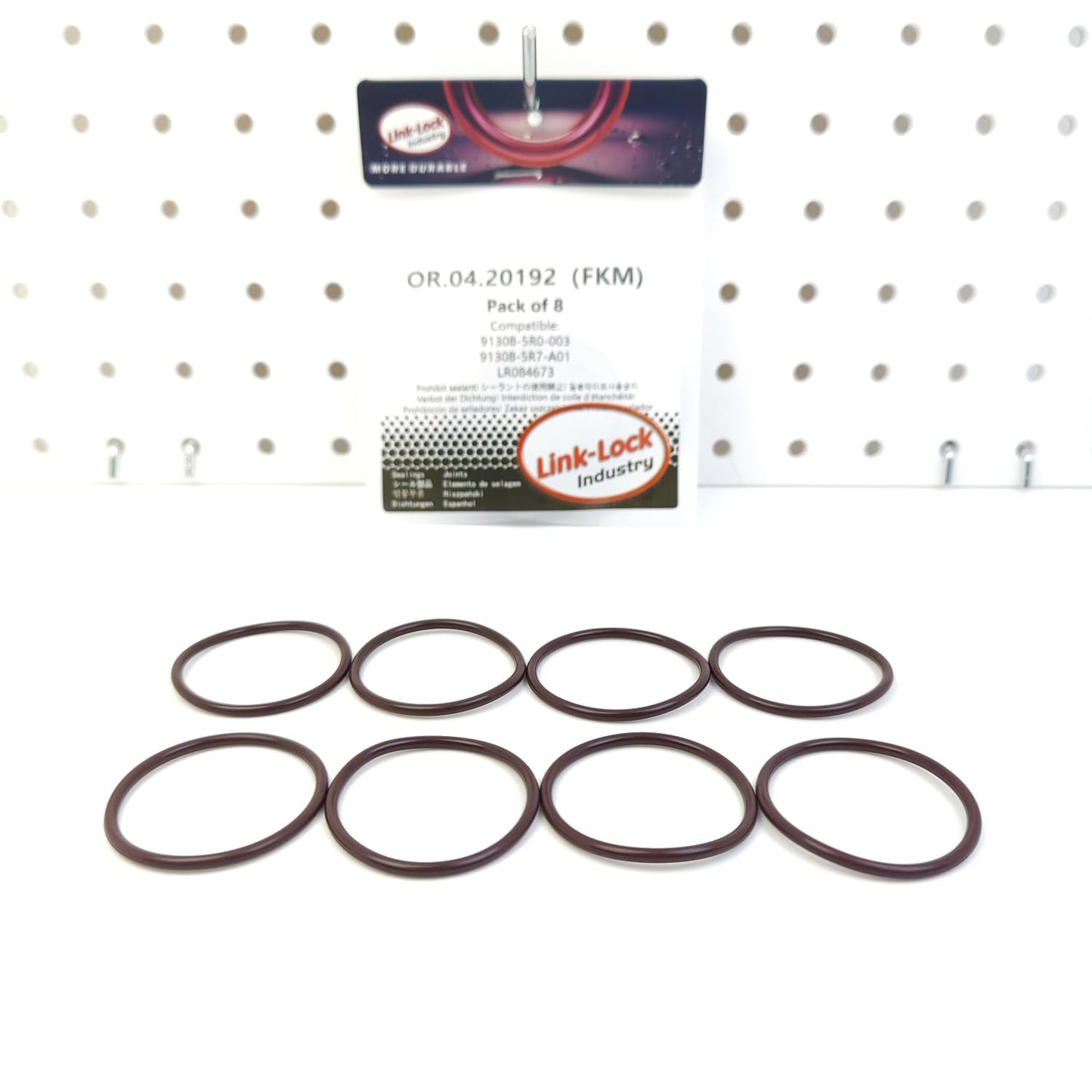 LINK-LOCK 8PCS OR.04.20192 FKMバイトンエンジンクランクシャフト用Oリングキット 91308-5R0-003 91308-5R7-A01 LR084673 アキュラ ホンダ ランド ローバー用