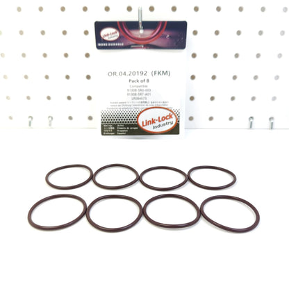 LINK-LOCK 8PCS OR.04.20192 FKMバイトンエンジンクランクシャフト用Oリングキット 91308-5R0-003 91308-5R7-A01 LR084673 アキュラ ホンダ ランド ローバー用