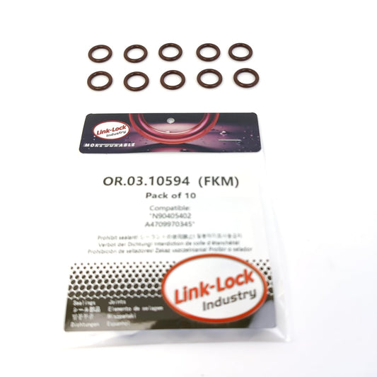 LINK-LOCK 10PCS OR.03.10594 FKM Viton Sealing O-Ring Kit of Oil filter cover N90405402 A4709970345 For AUDI For VW For MERCEDES-BENZ