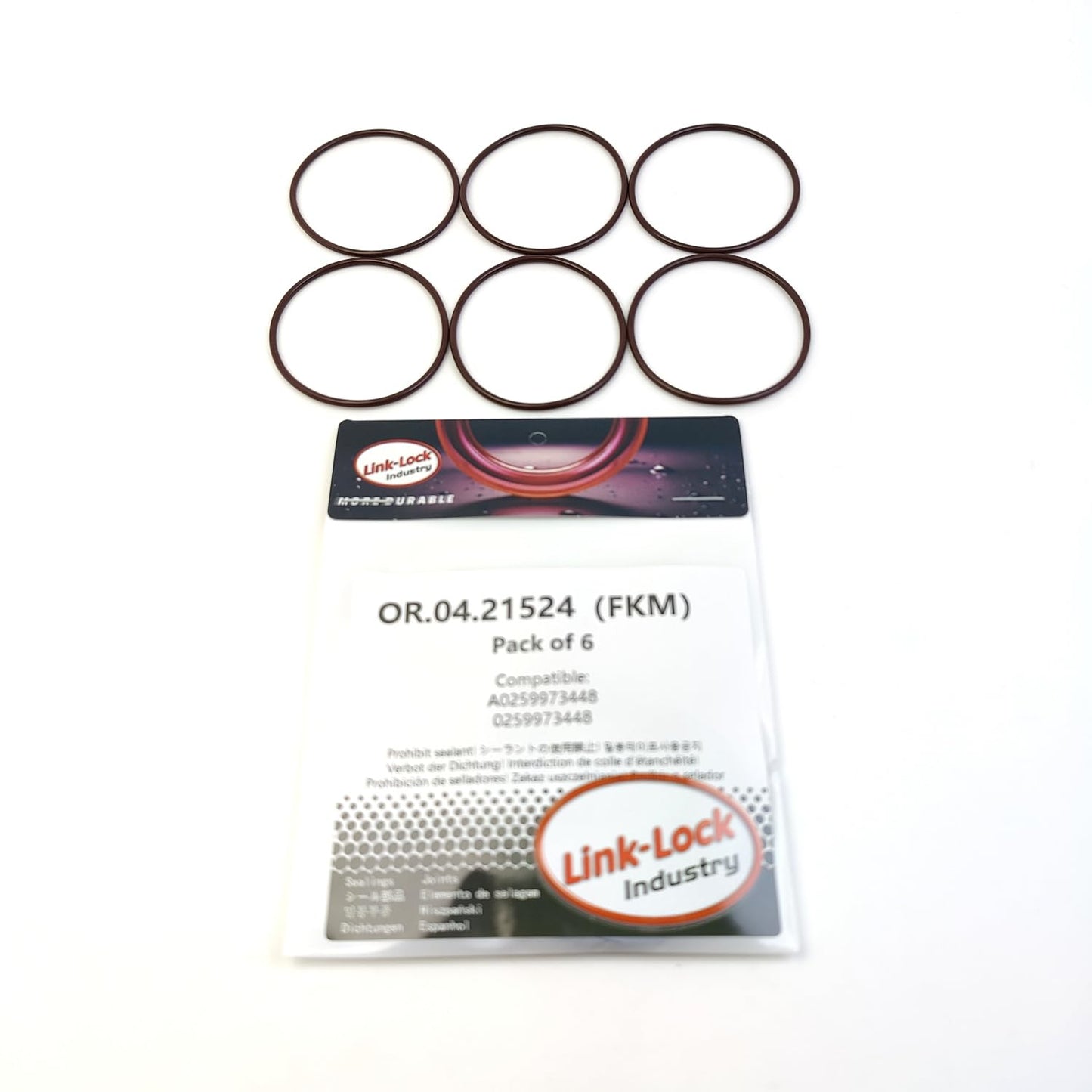 LINK-LOCK 6PCS OR.04.21524 FKM Viton Sealing O-Ring Kit of Exhaust manifold A0259973448 0259973448 for MERCEDES-BENZ-OM642