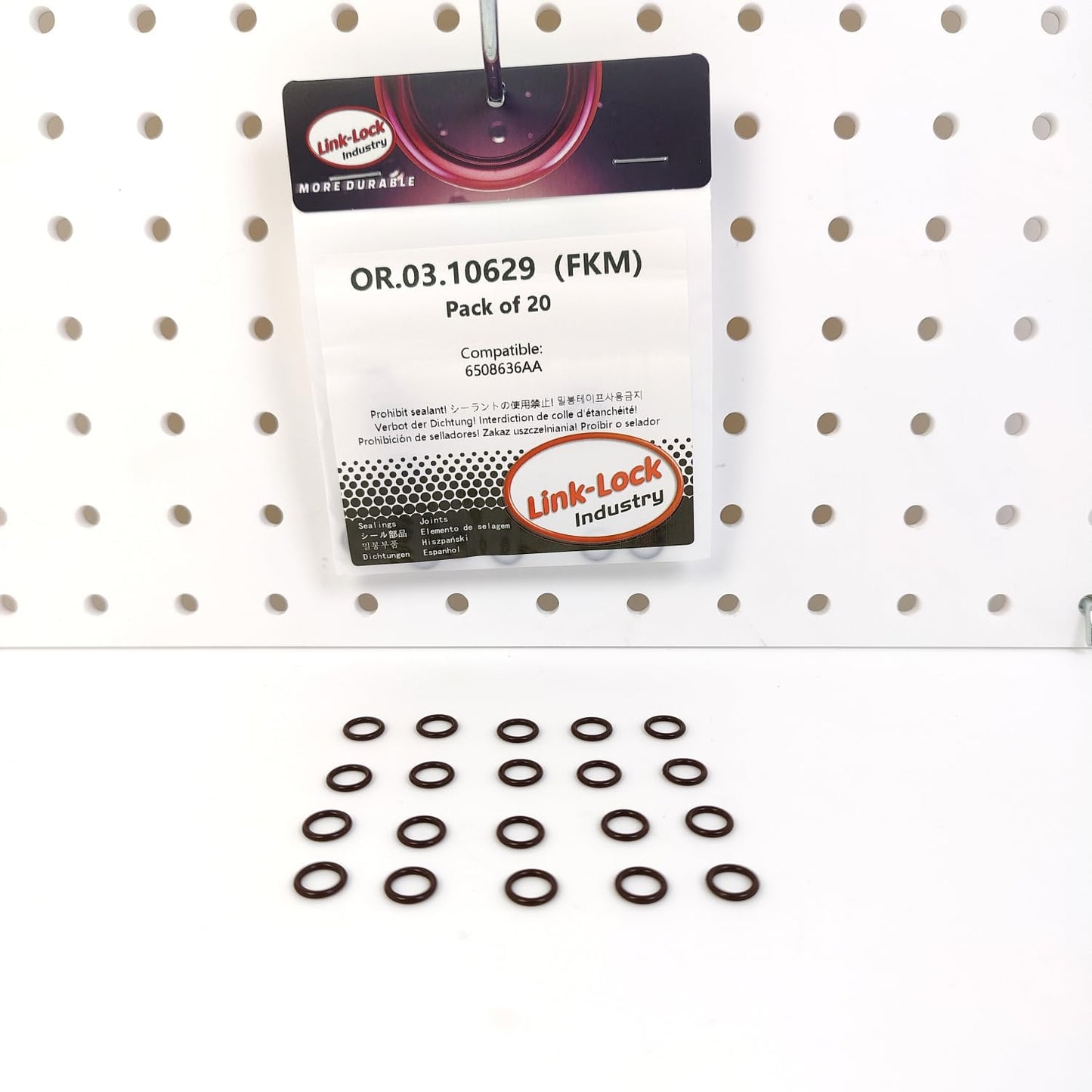 LINK-LOCK 20PCS OR.03.10629 FKM バイトン 7×1.5 シーリングユニバーサルOリングキット 6508636AA JEEP CHRYSLER用