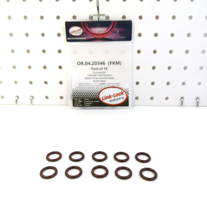 LINK-LOCK 10PCS OR.04.20346 FKM Viton Sealing O-Ring Kit of Coolant Pipe 14456981 WHT005823 68465707AA A0229979845 0229979845 for AUDI for JEEP for MERCEDES-BENZ