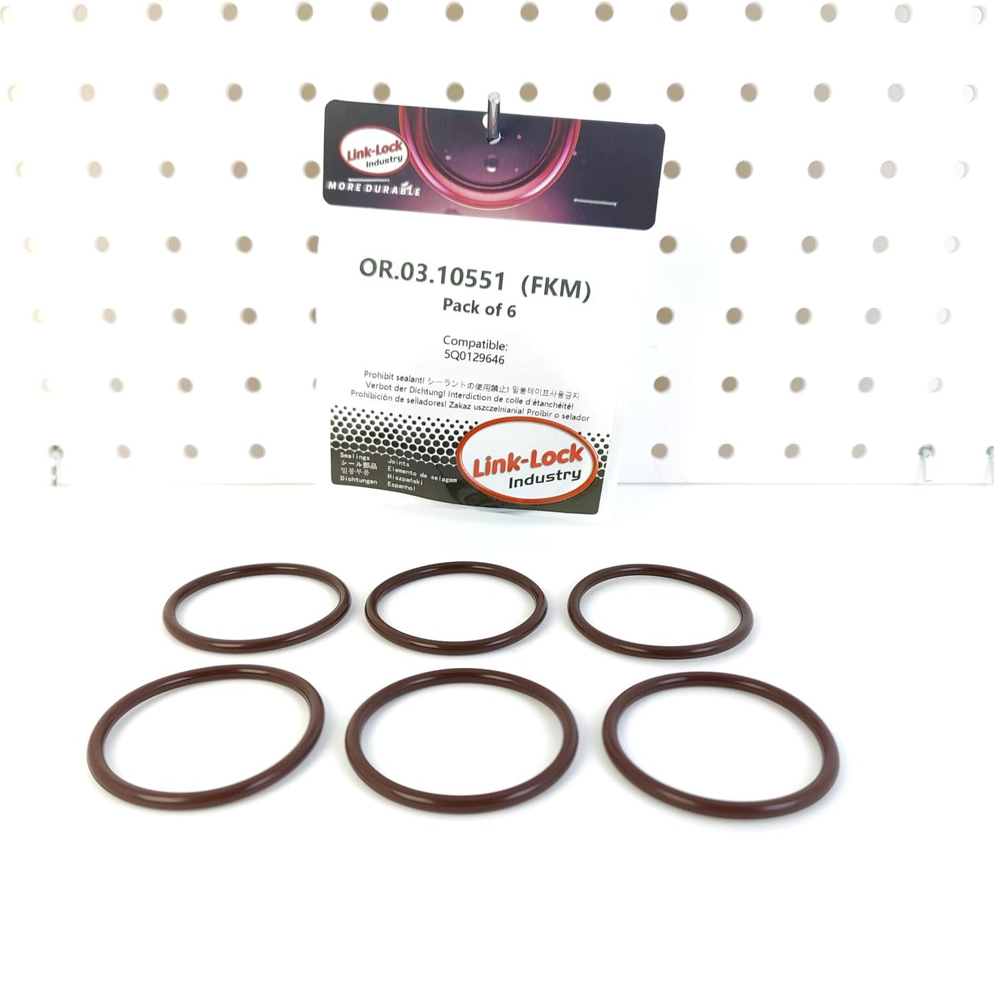 LINK-LOCK 6PCS OR.03.10551 FKM VitonシーリングOリングキット スーパーチャージャー用 AUDI VW用 5Q0129646