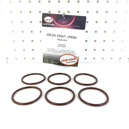 LINK-LOCK 6PCS OR.03.10551 FKM VitonシーリングOリングキット スーパーチャージャー用 AUDI VW用 5Q0129646