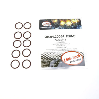 LINK-LOCK 10PCS OR.04.20064 FKM Viton Sealing O-Ring Kit of Engine Valve Cover 14453386 68368452AA 806915170 SU003-02184 for ALFA for ROMEO for JEEP for SUBARU for TOYOTA