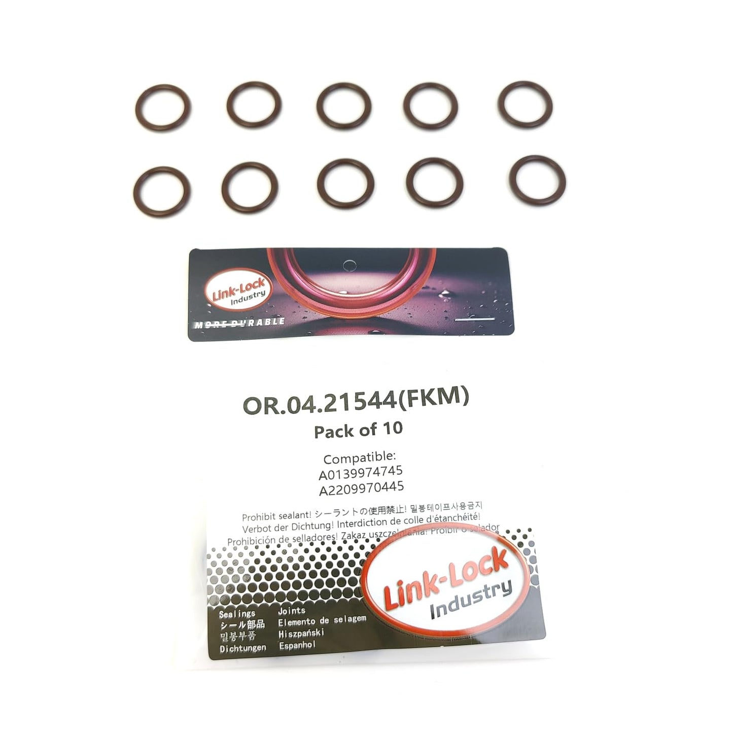 LINK-LOCK 10PCS OR.04.21544 FKM Viton Sealing O-Ring Kit A0139974745 A2209970445 of Refrigerant line For MERCEDES-BENZ-W204-M272 M271 W212-M271 M272 M276