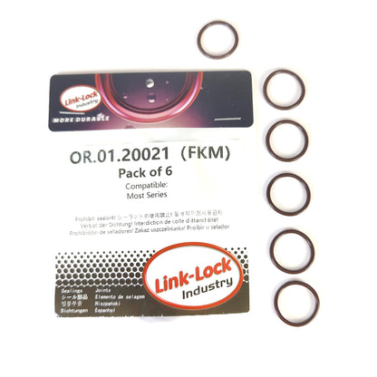 LINK-LOCK 6PCS FKM Viton OR.01.20021 Engine coolant pipe / Water hose O-Ring  for BMW MOST
