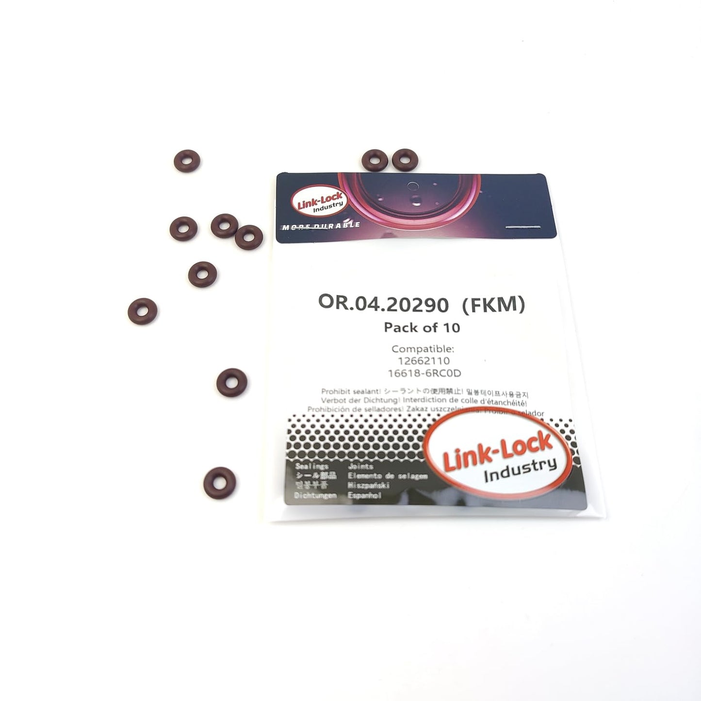 LINK-LOCK 10PCS OR.04.20290 FKM Viton Sealing O-Ring Kit of Injector 12662110 16618-6RC0D for CHEVROLET for NISSAN