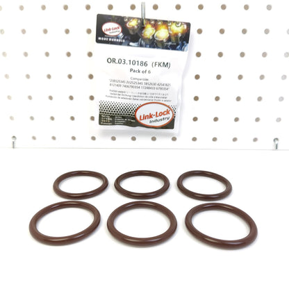 LINK-LOCK 6PCS OR.03.10186 FKM Viton Sealing O-Ring Kit of Differential 23B525345 2V2525345 1852630 42541821 8121409 7406790354 17248433 6790354 For VOLVO For AUDI For CUPRA For IVECO For VW