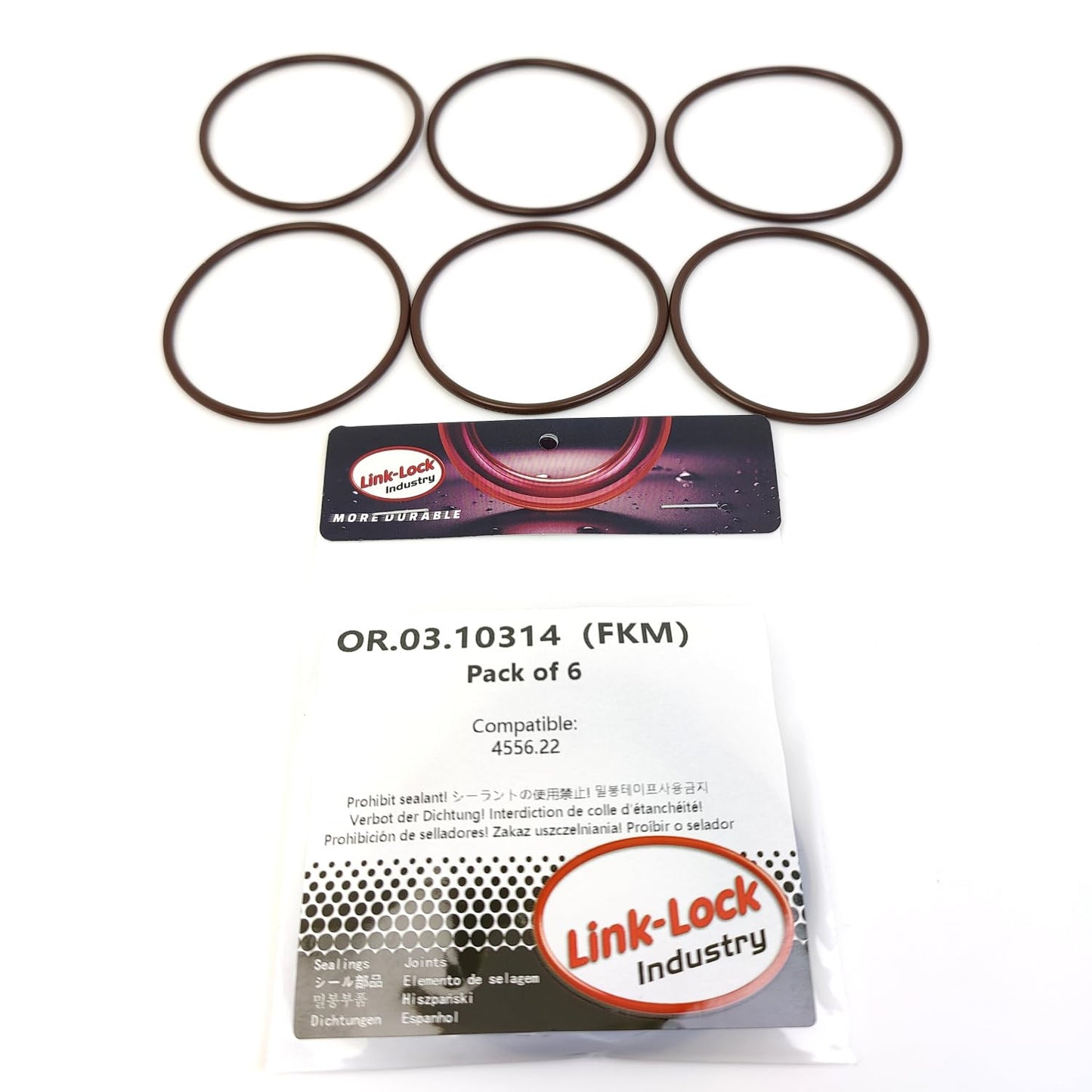 LINK-LOCK 6PCS OR.03.10314 FKM Viton Sealing O-Ring Kit of Vacuum Pump 4556.22 For CITROËN-5F4 5FE 5FN 5FP For OPEL-5GB A16 B16 DS-5FE 5FM 5FS