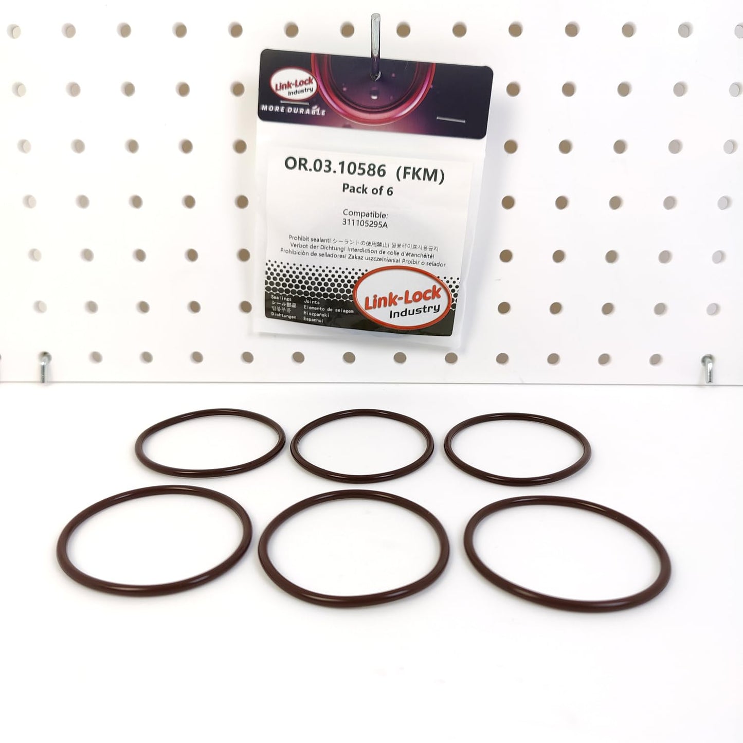 LINK-LOCK 6PCS OR.03.10586 FKM Viton エンジンクランクシャフト用Oリングキット 311105295A AUDI VW用