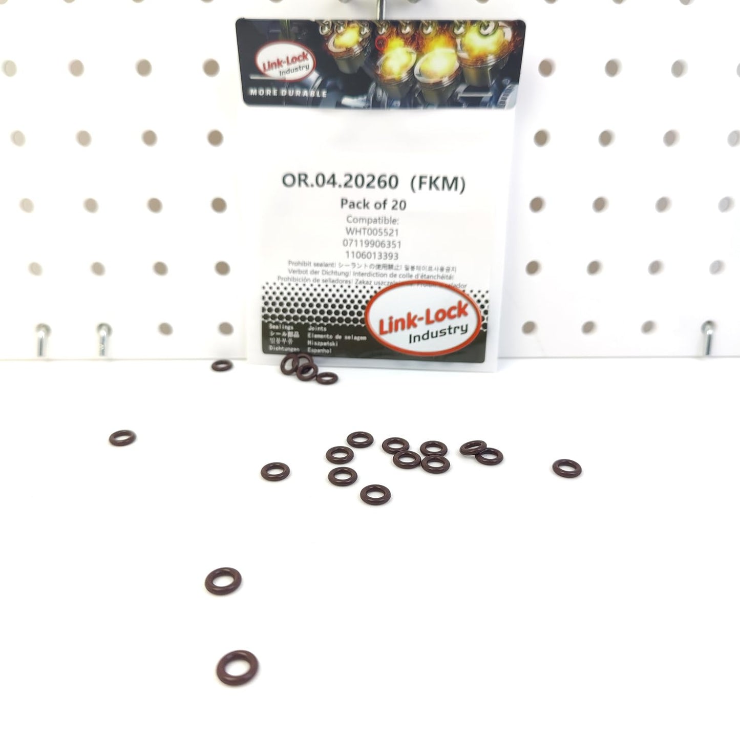 LINK-LOCK 20PCS OR.04.20260 FKM Viton Sealing O-Ring Kit of Nozzle Holder WHT005521 07119906351 1106013393 for AUDI for BMW for GEELY