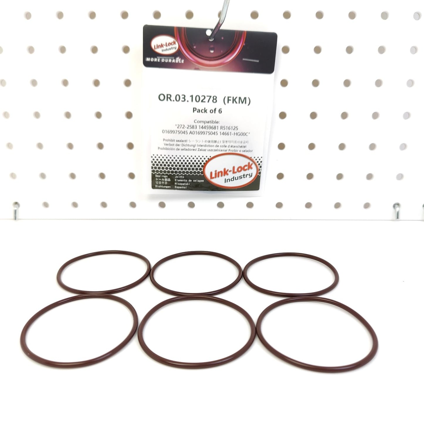 LINK-LOCK 6PCS OR.03.10278 FKM Viton Sealing O-Ring Kit of Camshaft Adjustment Device and Fuel Injection Pump 272-2583 14459681 R516125 0169975045 A0169975045 14661-HG00C For MERCEDES-BENZ M176 M177