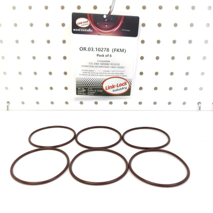 LINK-LOCK 6PCS OR.03.10278 FKM Viton Sealing O-Ring Kit of Camshaft Adjustment Device and Fuel Injection Pump 272-2583 14459681 R516125 0169975045 A0169975045 14661-HG00C For MERCEDES-BENZ M176 M177