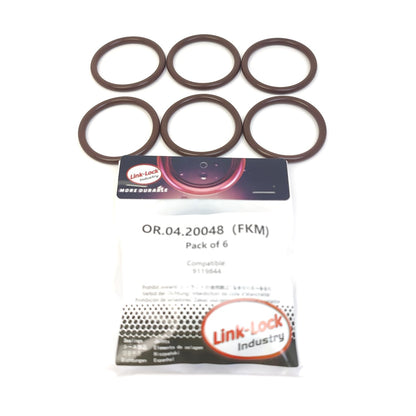 LINK-LOCK 6PCS OR.04.20048 FKM Viton Sealing O-Ring Kit of Oil Cooler Thermostat 9119844 for OPEL for GM