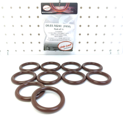 LINK-LOCK 10PCS OR.03.10248 FKM Viton Sealing O-Ring Kit of Thermostat housing 11518613804 11537548657 1340.89 25462-35500 25462-35504 99970738940 For CITROË-5GX For MINI-N12 N14 For OPEL-A16