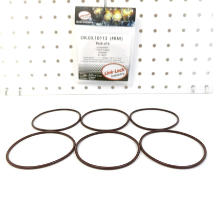 LINK-LOCK 6PCS OR.03.10113 FKM Viton Sealing O-Ring Kit Of Thermostat 11531318402 14460381 R112857 For BMW-S50 S54 For WIESMANN-S50326S1 S54326S4