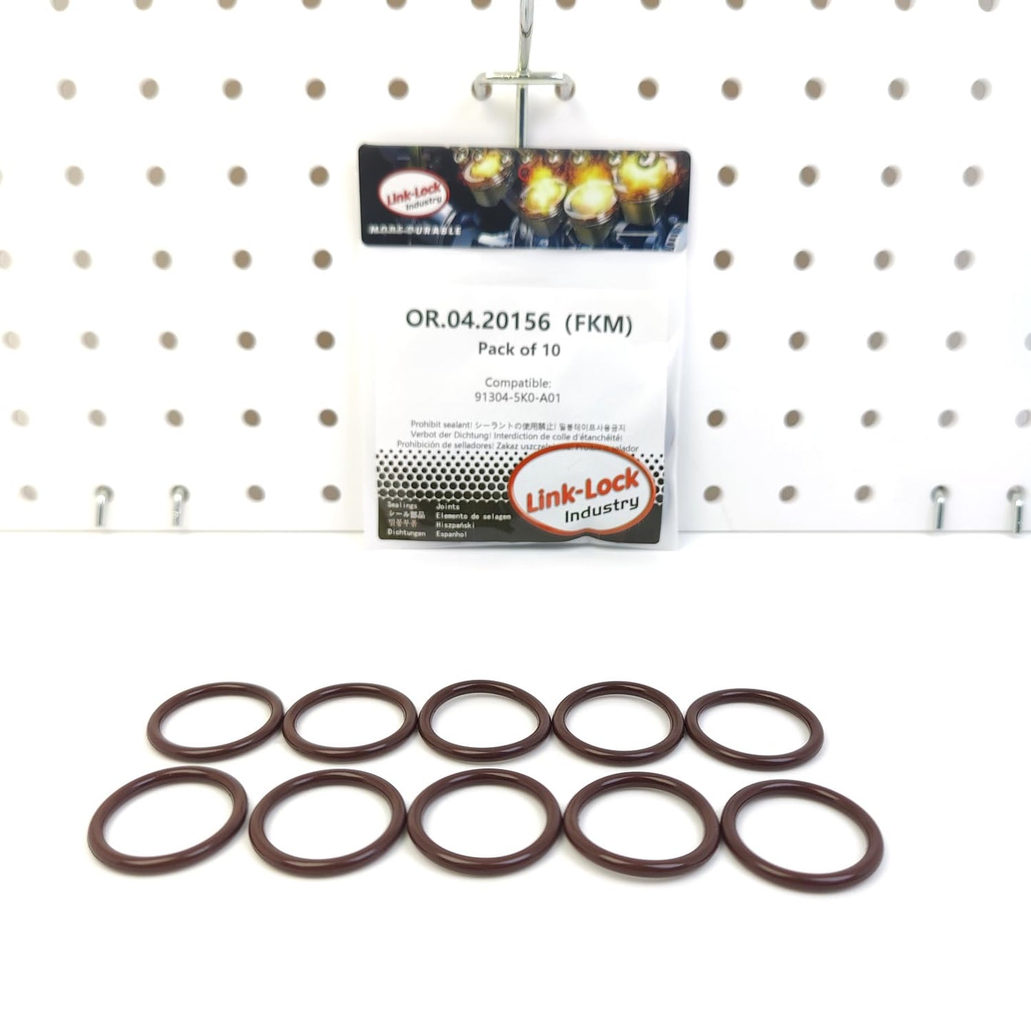 LINK-LOCK 10PCS OR.04.20156 FKMバイトン エンジンブロック用Oリングキット ホンダ用91304-5K0-A01