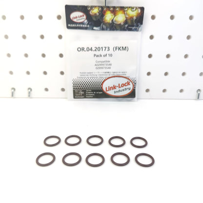 LINK-LOCK 10個入り OR.04.20173 FKM Viton シーリングOリングキット クーラントパイプ用 A0299973548 0299973548 MERCEDES-BENZ用