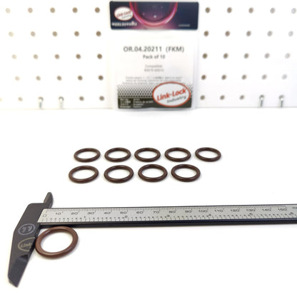LINK-LOCK 10PCS OR.04.20211 FKM Viton Sealing O-Ring Kit of Injector 90079-60010 for TOYOTA