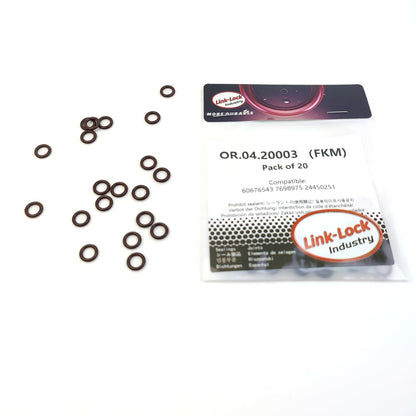 LINK-LOCK 20PCS OR.04.20003 FKMバイトンシーリングOリングキット エンジンオイルレベルゲージ用 FIAT-146 127 160 552 159 835 OPEL用 60676543 7698975 24450251