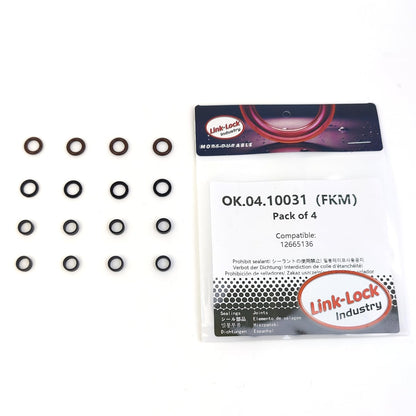 LINK-LOCK 4Set OK.04.10031 fuel injector repair kit 12665136 with FKM Viton O-RING For BUICK For CHEVROLET For CADILLAC 1.4T 1.5L 320 15S L3G LE2