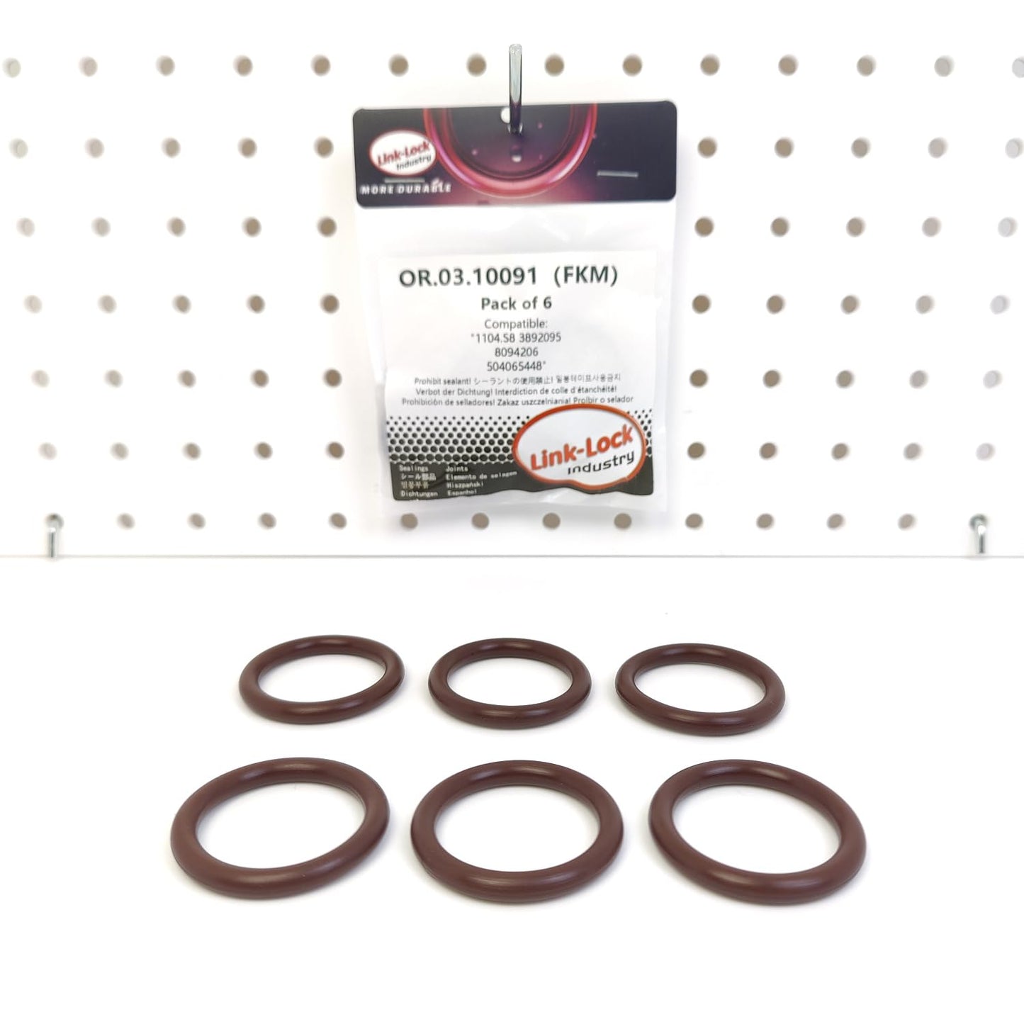 LINK-LOCK 6PCS OR.03.10091 FKMバイトンシーリングOリングキット エンジンオイルクーラー用 1104.S8 3892095 8094206 504065448 CITROËN-F1AE0481T FIAT-F1AE F1AG IVECO-F1AE F1AF用