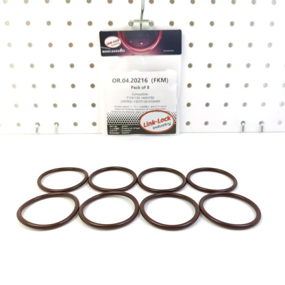 LINK-LOCK 8PCS OR.04.20216 FKM Viton Sealing O-Ring Kit of Coolant Pipe 71741134 14463780 LF479Q1-1307012A 6338489 for ALFA for ROMEO for LANCIA for LIFAN for OPEL