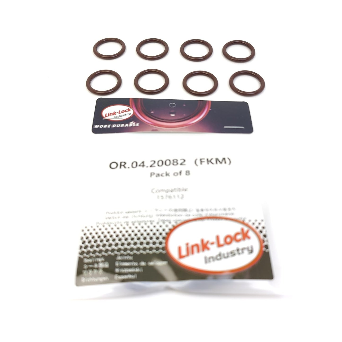 LINK-LOCK 8個 OR.04.20082 FKM Viton ロッカーパネル用シーリングOリングキット (フォード用 1576112)
