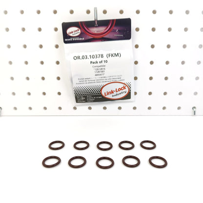LINK-LOCK 10PCS OR.03.10378 FKM Viton シーリングOリングキット ターボチャージャーオイルドレン用 12612816 17281681 4895477 BUICK-LHU用 CADILLAC(SGM)-LNF用 CHEVROLET-LNF用