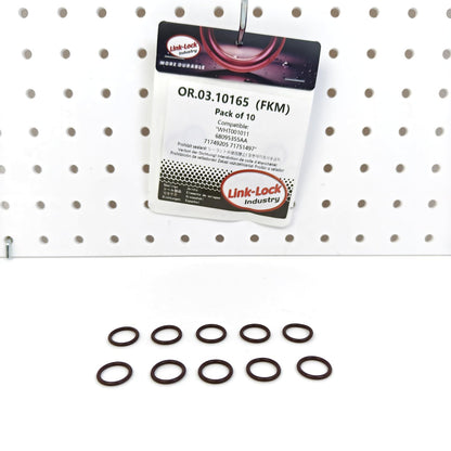 LINK-LOCK 10PCS OR.03.10165 FKM Viton Sealing O-Ring Kit of Coolant pipeline WHT001011 68095355AA 71749205 71751497 For ALFA ROMEO-940C2.000 940A2.000 For JEEP-552 63 624 For LANCIA-198A4.000