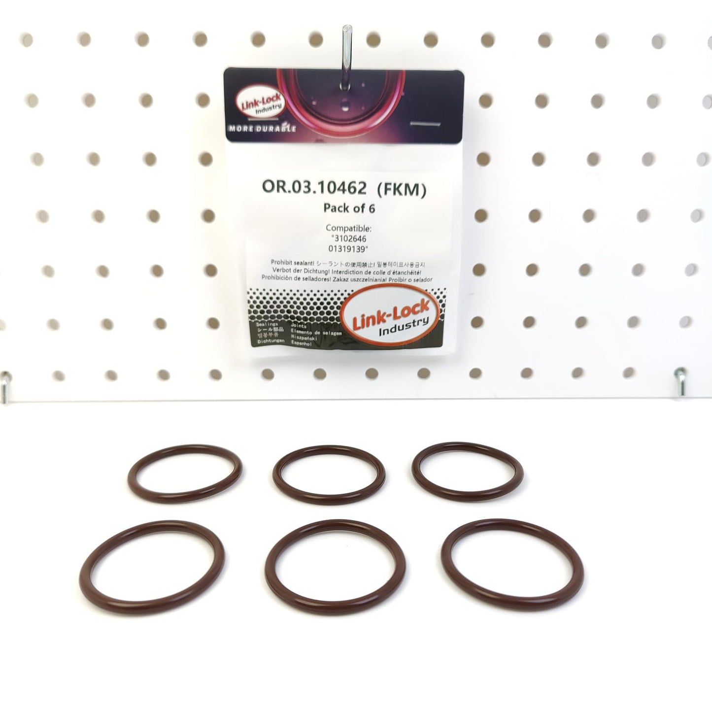 LINK-LOCK 6PCS OR.03.10462 FKM Viton Sealing O-ring Kit of Water Pump 3102646 01319139 For CUMMINS For DEUTZ