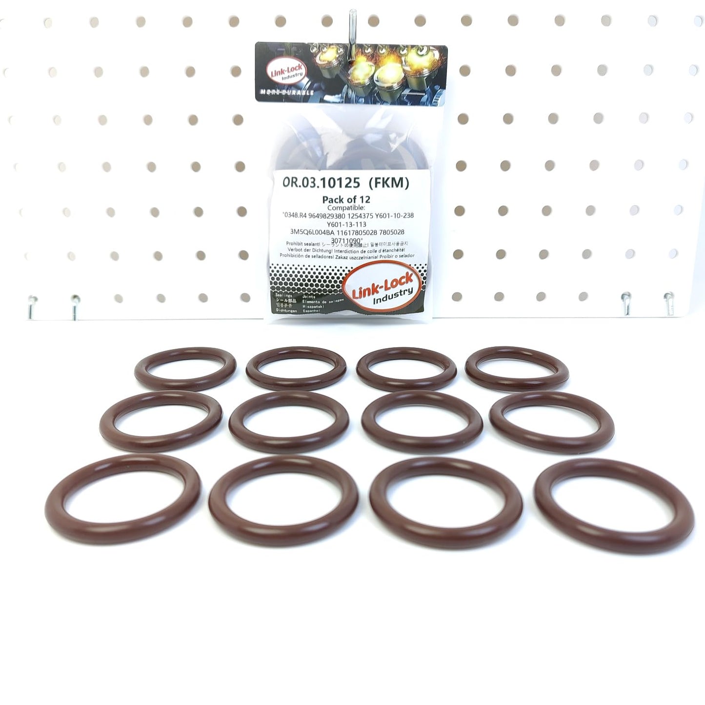 LINK-LOCK 12PCS OR.03.10125 FKM Viton Sealing O-Ring Kit Of Intake manifold 11617805028 7805028 30711090 0348.R4 9649829380 For CITROËN-8HY 9HV 9HW For FLAT-9HU FORD-G8DA G8DB HHDB For MAZDA For VOLVO