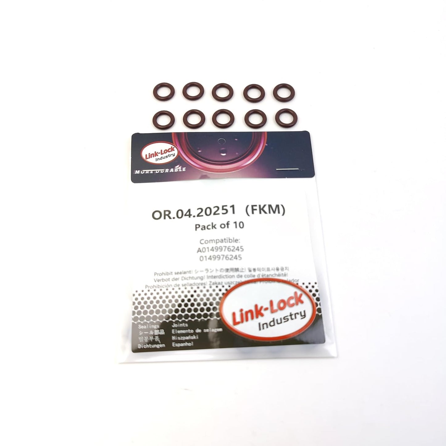 LINK-LOCK 10PCS OR.04.20251 FKM Viton Sealing O-Ring Kit of Water Pump A0149976245 0149976245 for MERCEDES-BENZ
