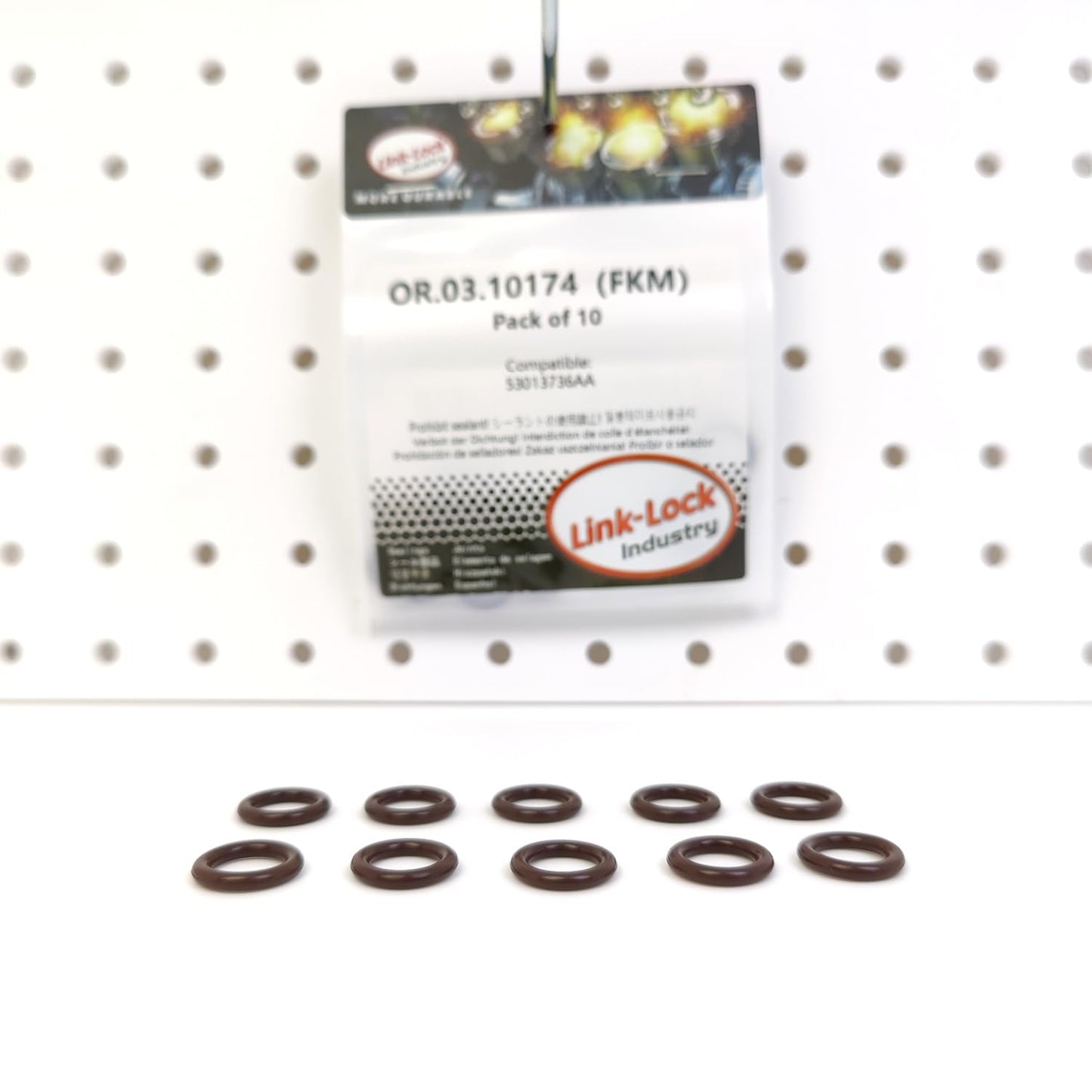 LINK-LOCK 10PCS OR.03.10174 FKMバイトンシーリングOリングキット クーラントパイプ用 53013736AA JEEP-EZB EZH ESD ESG用 CHRYSLER-EZH EZB EZD用 DODGE- EZC EZH ESG用